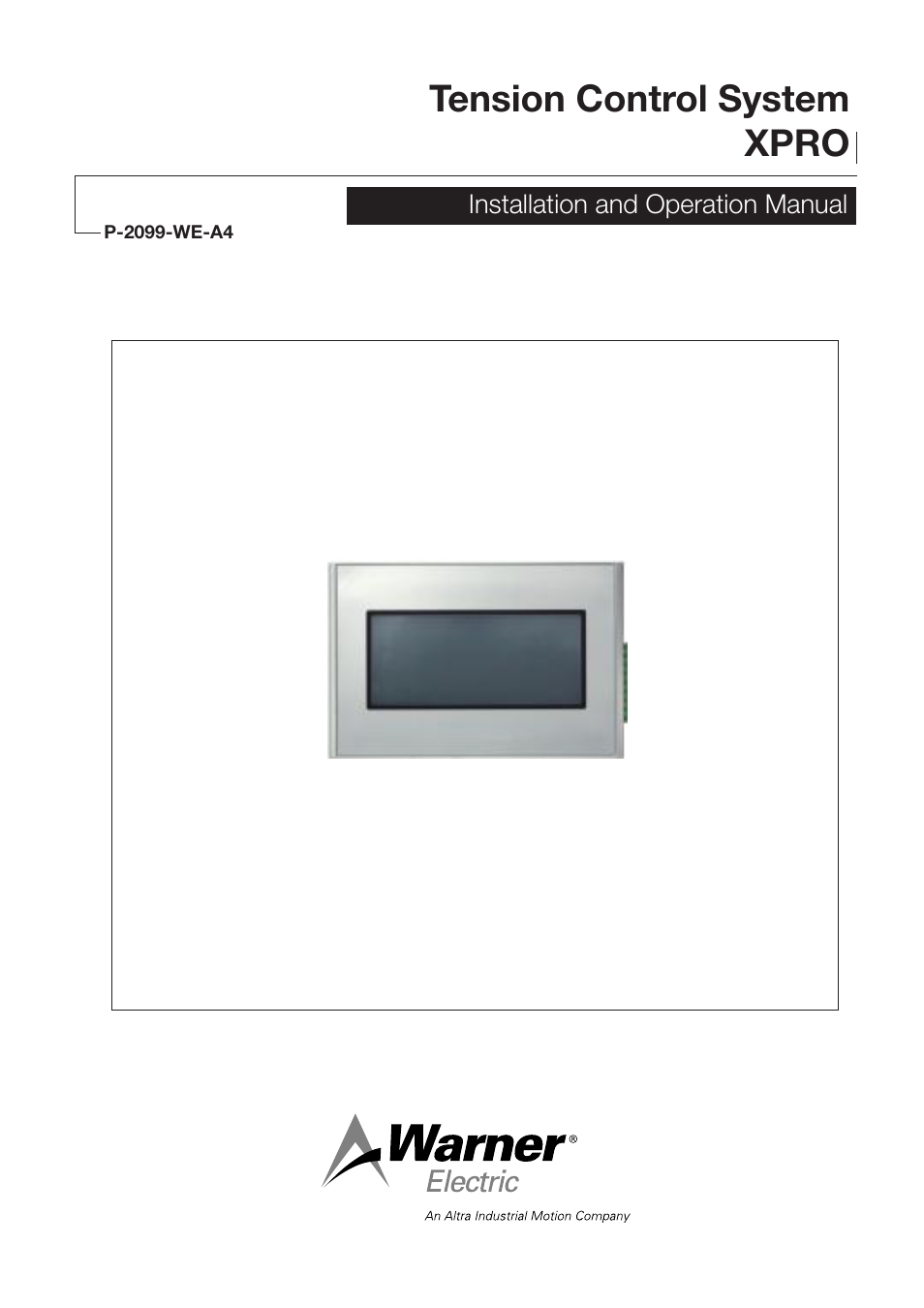 Warner Electric XPRO User Manual | 10 pages
