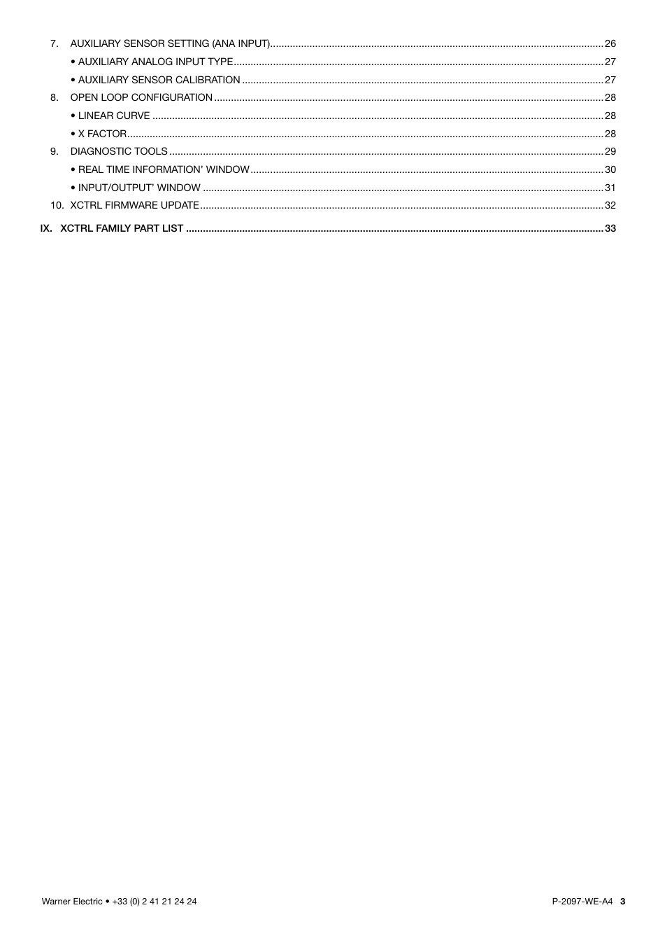 Warner Electric XCTRL-2DRV User Manual | Page 3 / 34