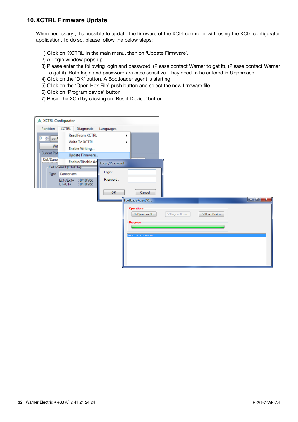 Xctrl firmware update | Warner Electric XCTRL-2DRV User Manual | Page 32 / 34