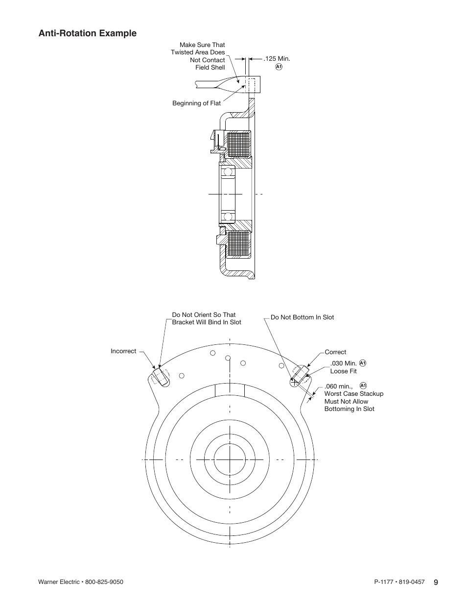 Anti-rotation example | Warner Electric TG-2000 MagStop Clutch_Brake User Manual | Page 9 / 18