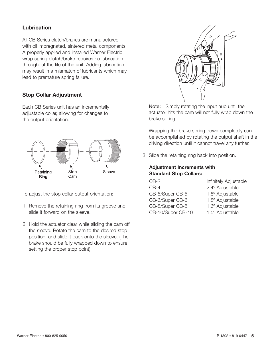 Warner Electric CB Series and Super CB Series CB-4 to CB-10 User Manual | Page 5 / 6