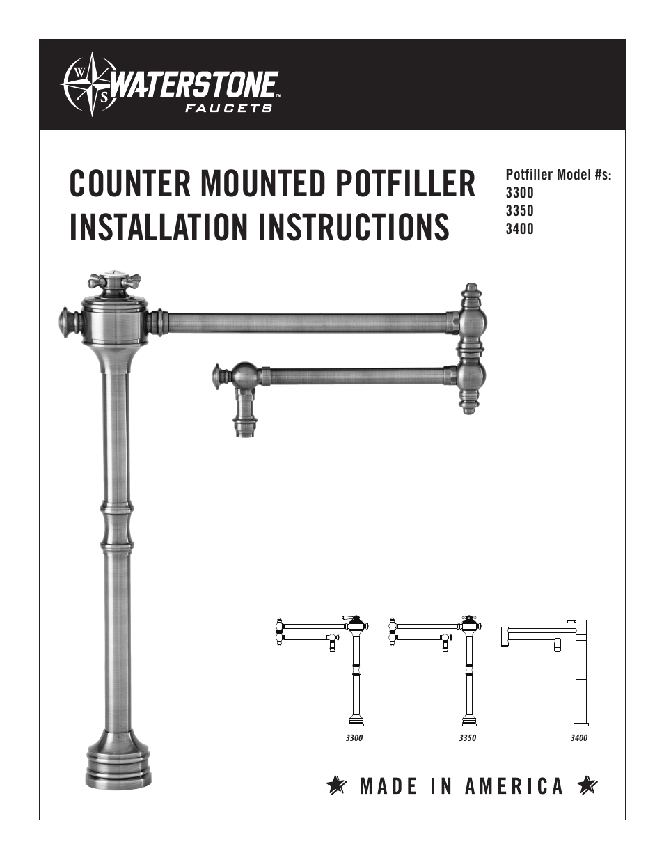 Waterstone POTFILLERS 3400 User Manual | 6 pages