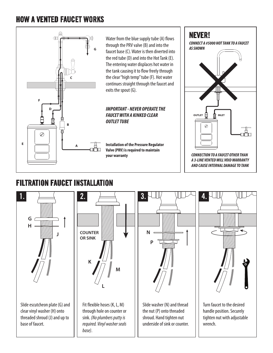 Waterstone UNDER SINK SYSTEMS 4500 User Manual | Page 3 / 6