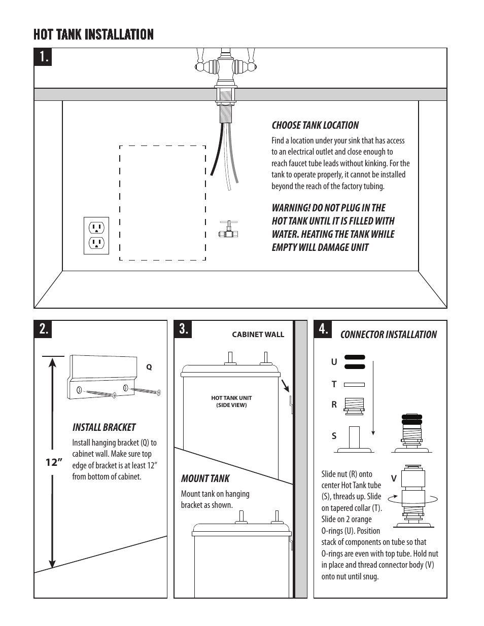 Hot tank installation | Waterstone UNDER SINK SYSTEMS 4500 User Manual | Page 4 / 6