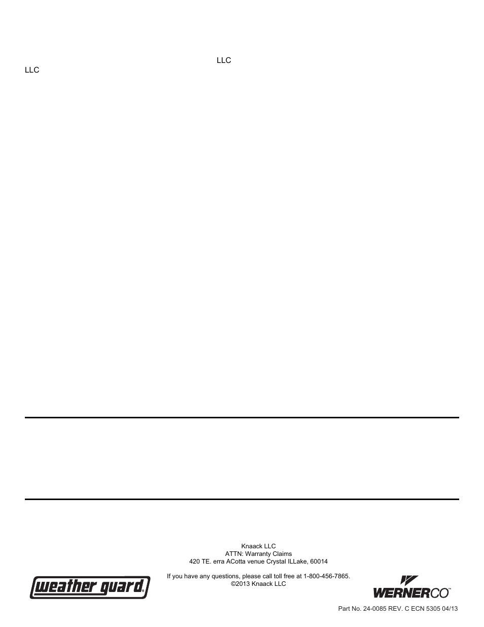 Notice | WEATHER GUARD 1285 User Manual | Page 3 / 3