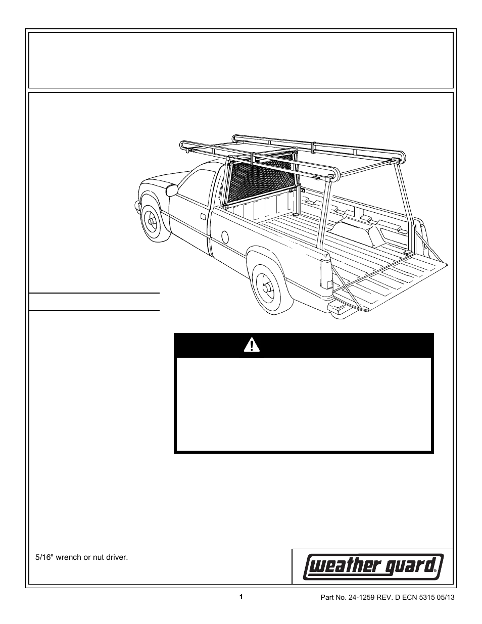 WEATHER GUARD 1259 User Manual | 2 pages