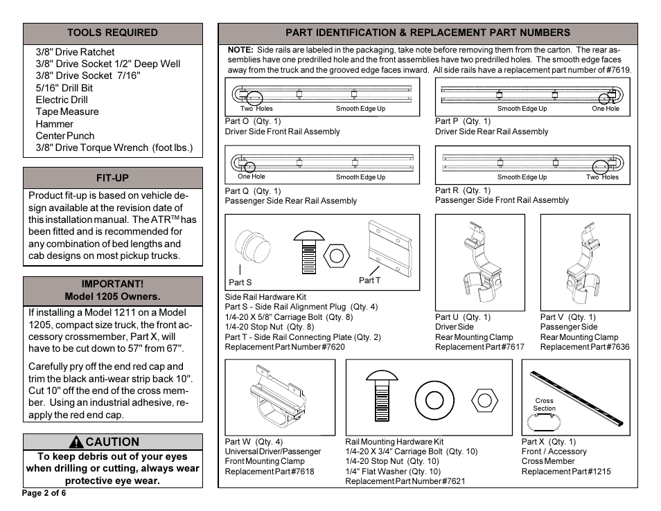 Caution | WEATHER GUARD 1210 User Manual | Page 2 / 6