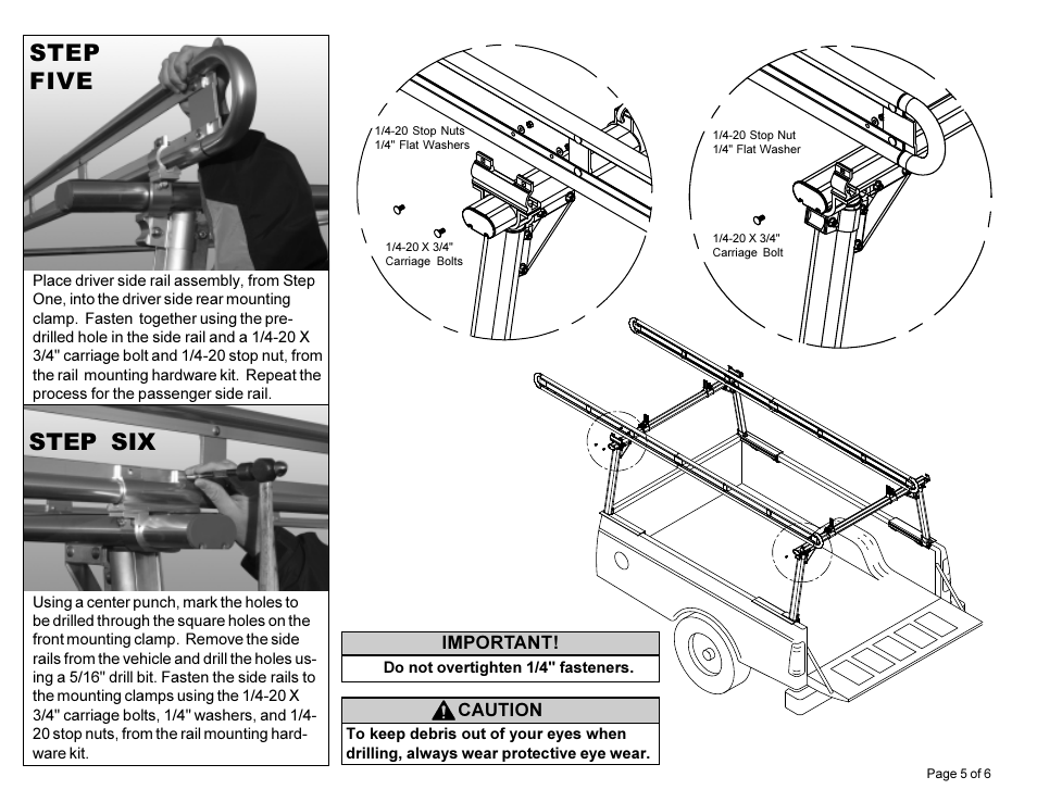 Step five step six | WEATHER GUARD 1210 User Manual | Page 5 / 6