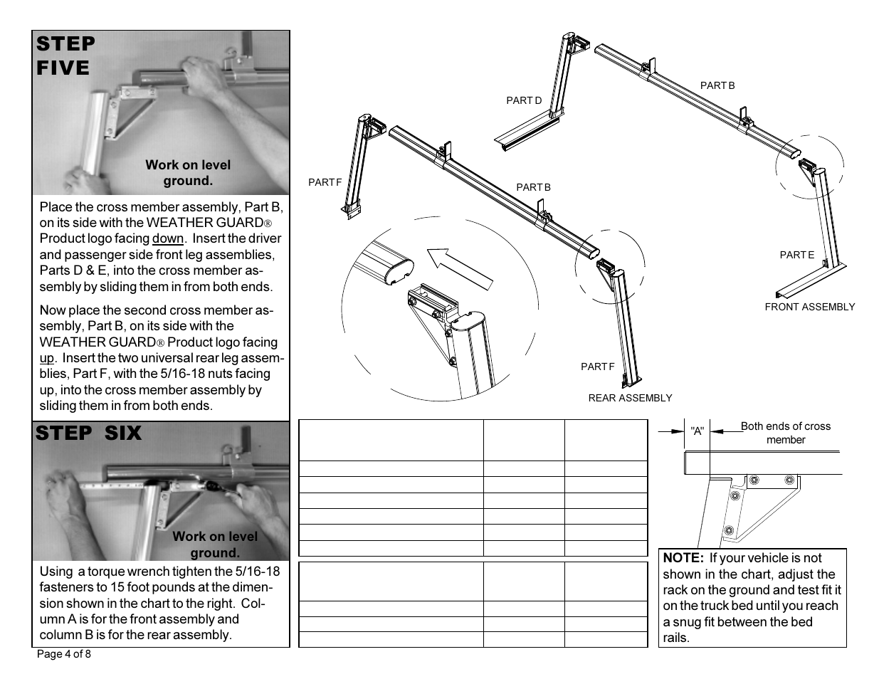Step five step six | WEATHER GUARD 1200 User Manual | Page 4 / 8