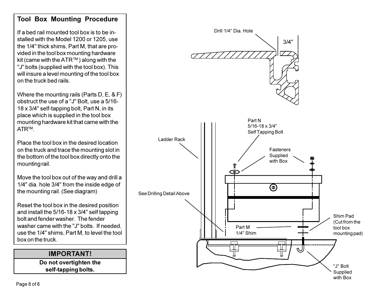 WEATHER GUARD 1200 User Manual | Page 8 / 8