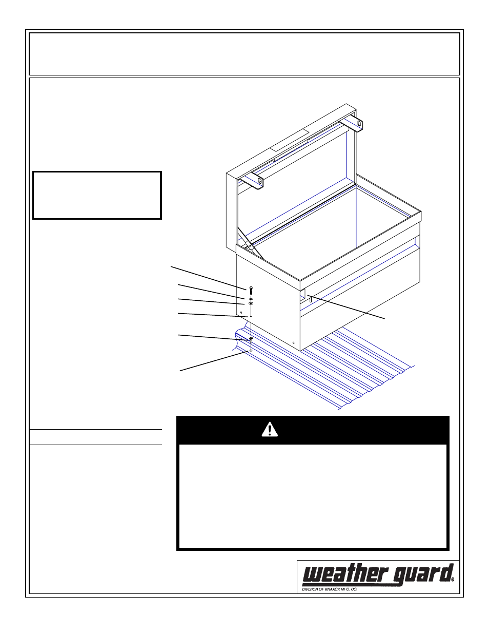 WEATHER GUARD 9036 Strong Box User Manual | 2 pages