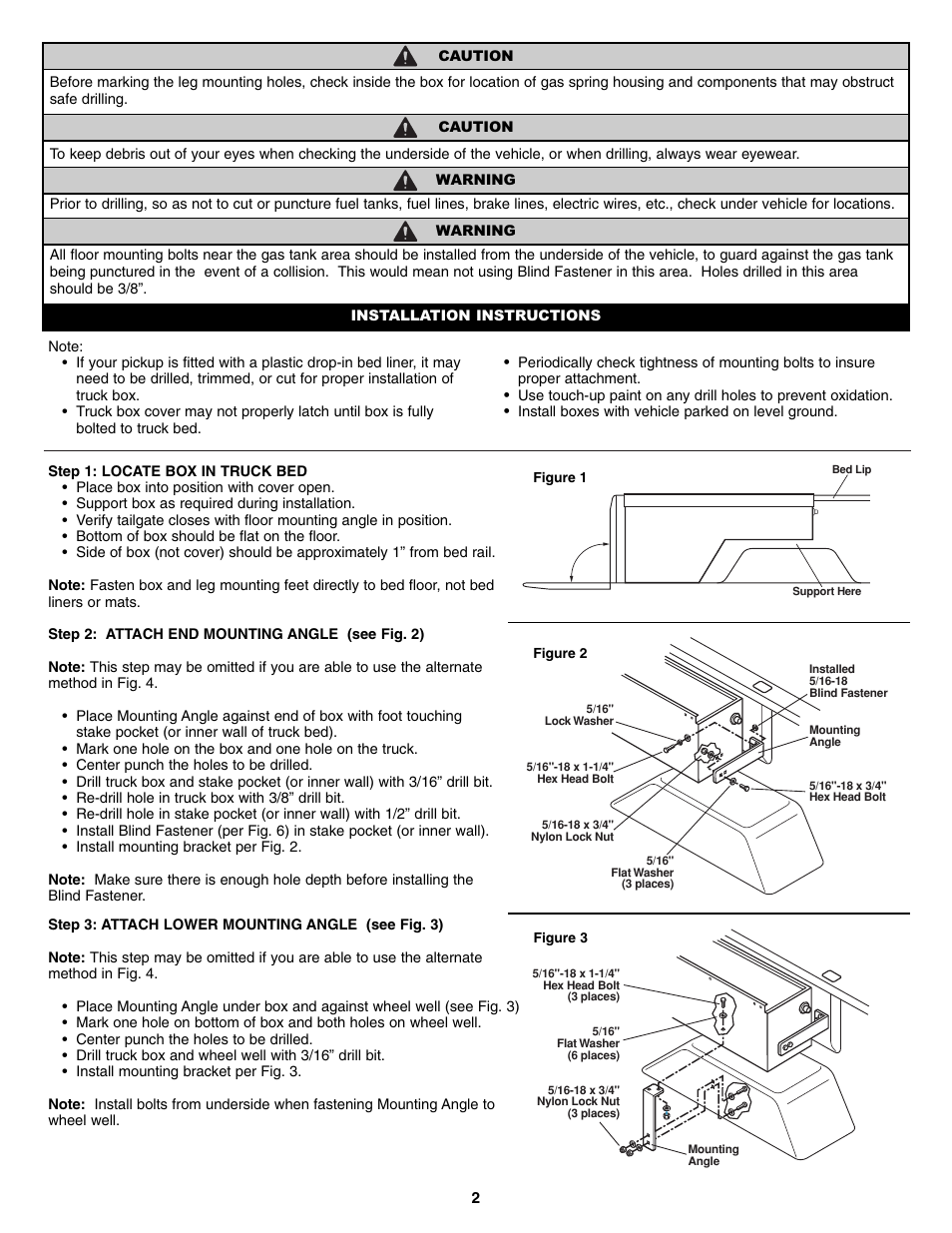WEATHER GUARD 160-X-01 THRU 173-X-01 User Manual | Page 2 / 4