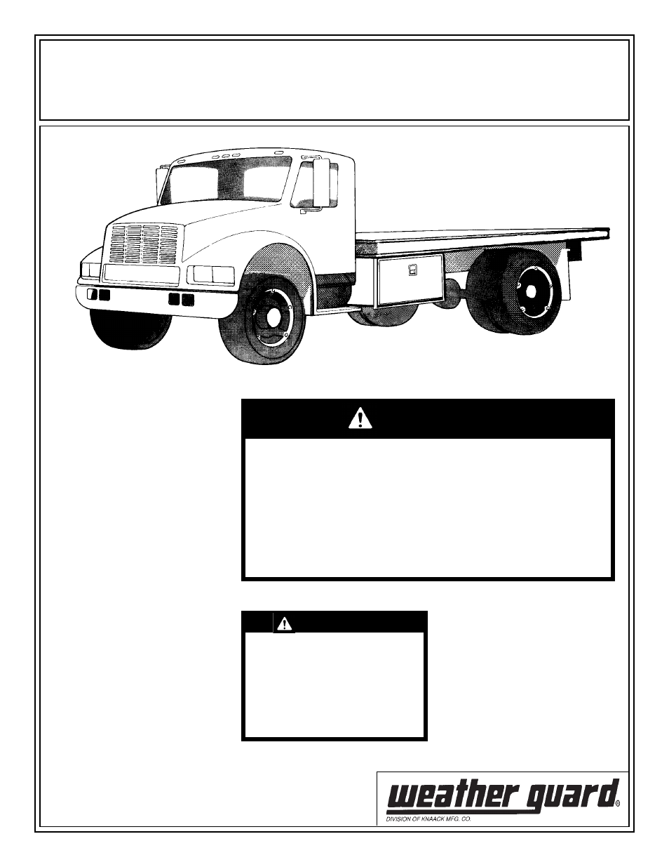WEATHER GUARD 524 through 662 User Manual | 2 pages