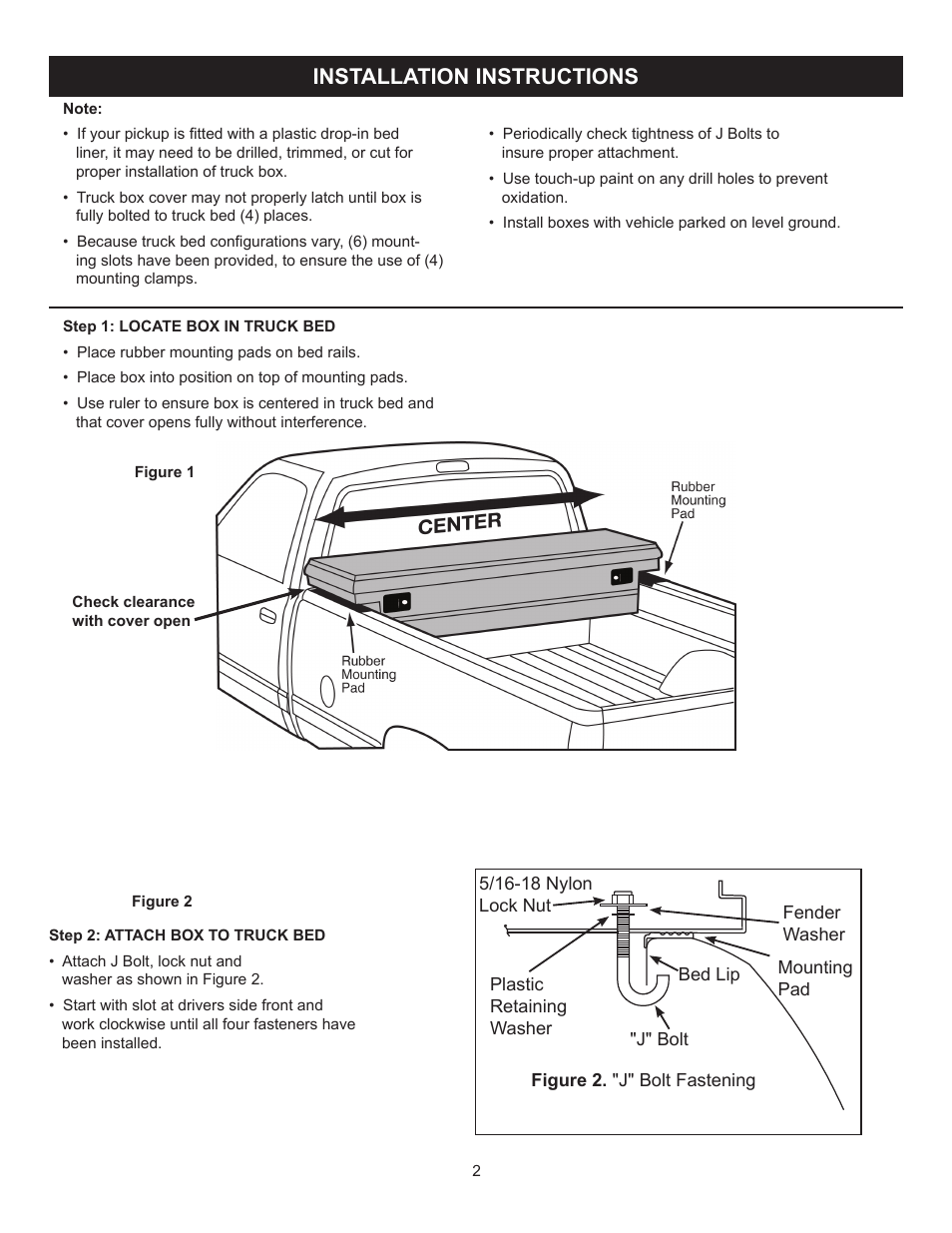Installation instructions | WEATHER GUARD 143-0-01 User Manual | Page 2 / 12