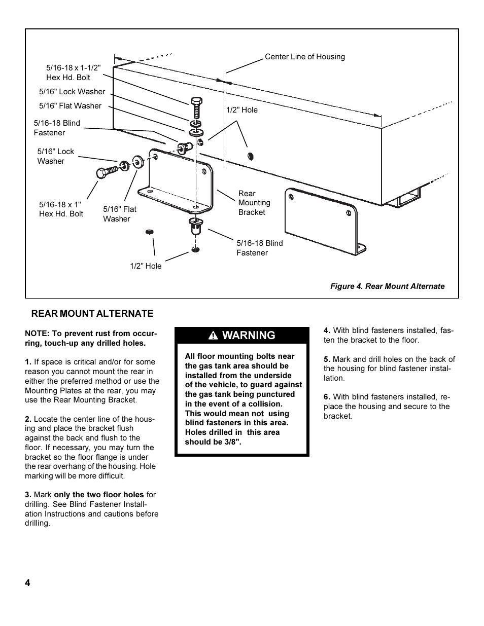 Warning | WEATHER GUARD 301 through 338 User Manual | Page 4 / 6