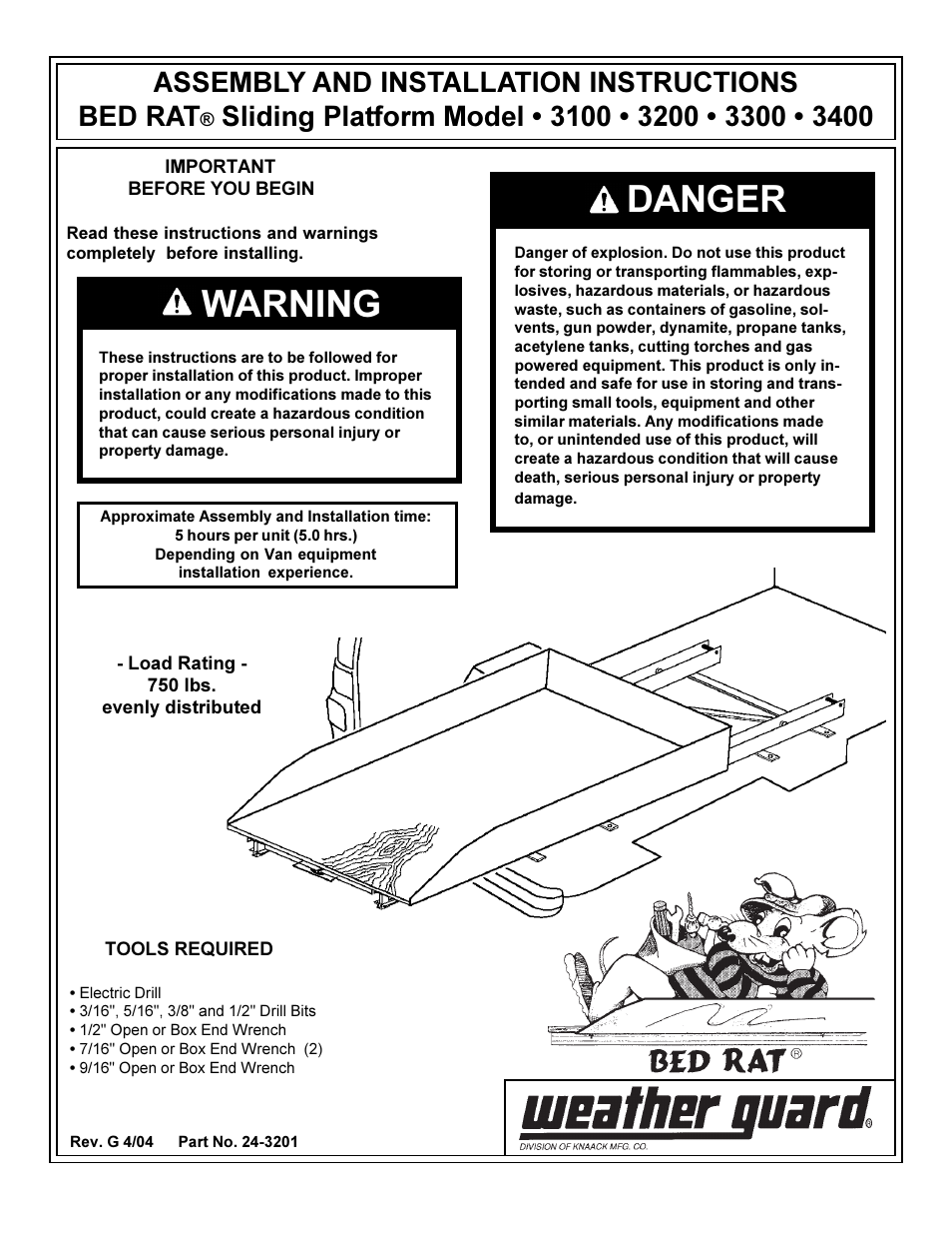 WEATHER GUARD 3400 User Manual | 6 pages