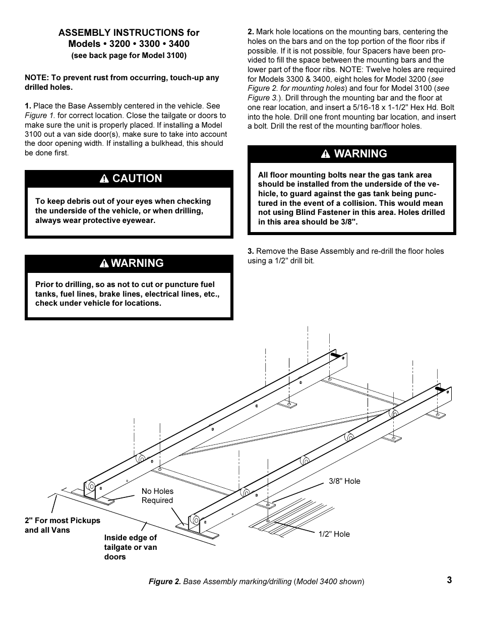 Warning, Caution | WEATHER GUARD 3400 User Manual | Page 3 / 6