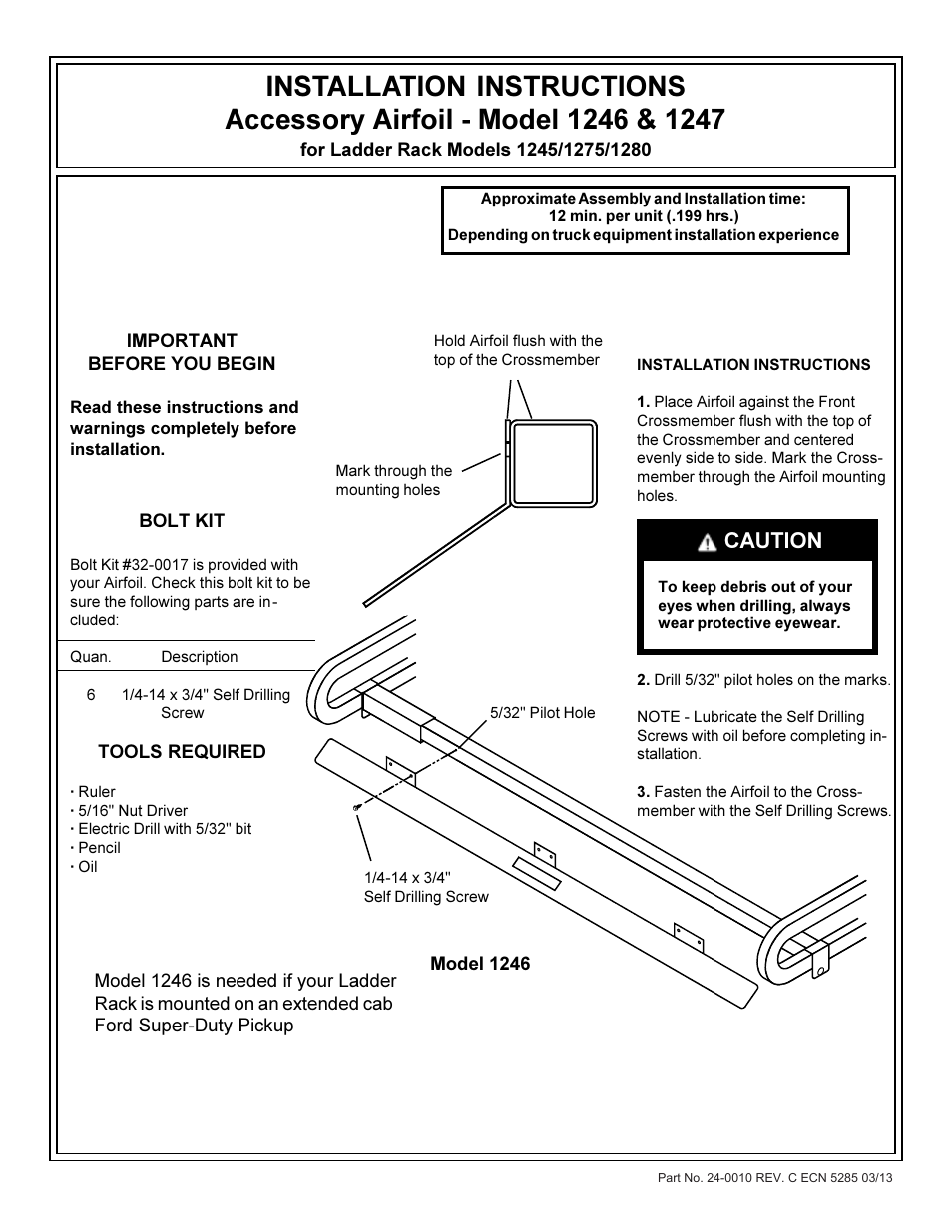 WEATHER GUARD 1247 User Manual | 2 pages