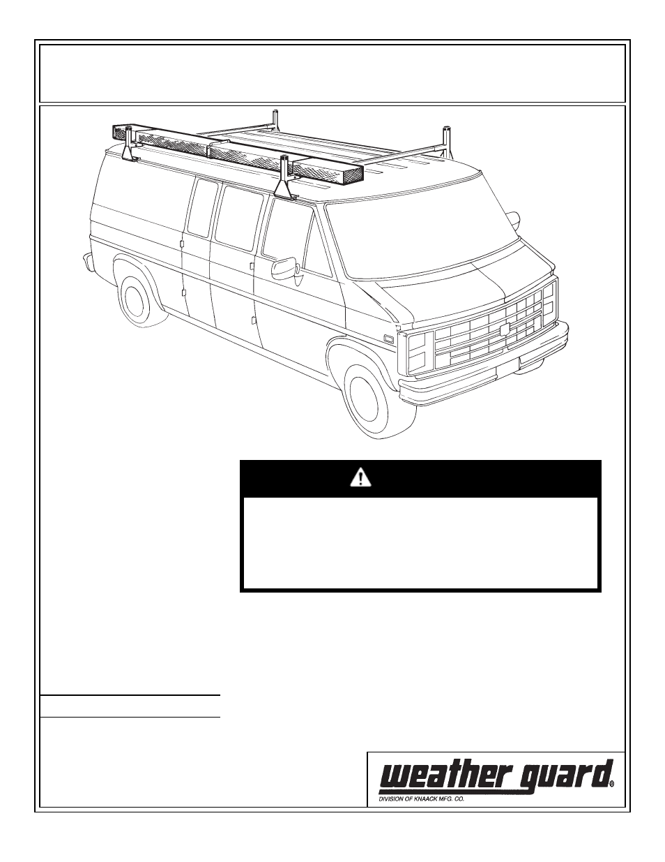 WEATHER GUARD 237 User Manual | 4 pages