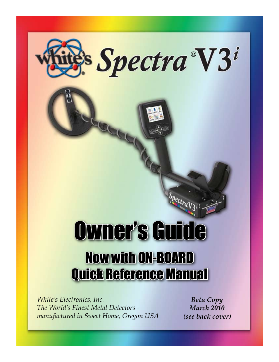 White’s Electronics Spectra V3i User Manual | 64 pages