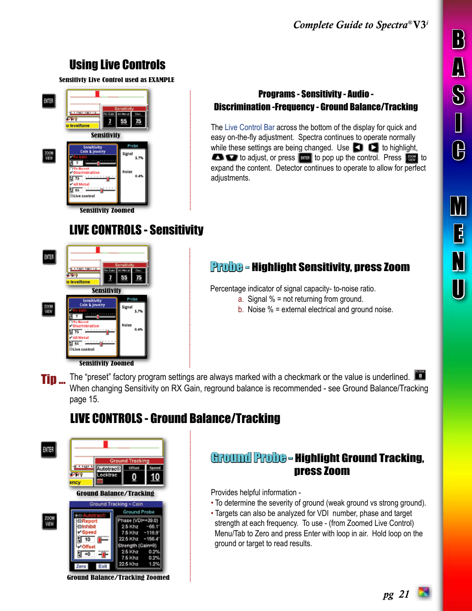 White’s Electronics Spectra V3i User Manual | Page 21 / 64