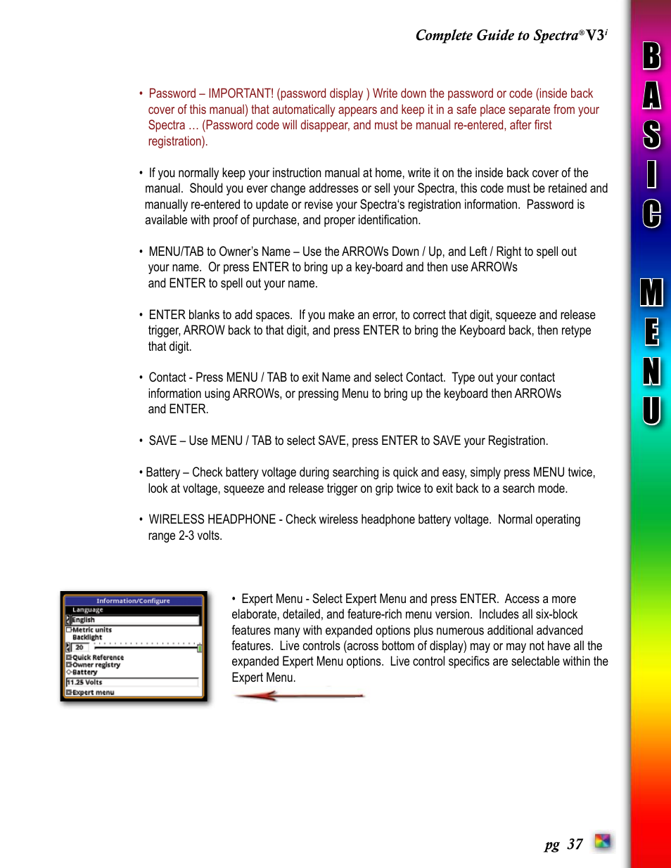 White’s Electronics Spectra V3i User Manual | Page 37 / 64