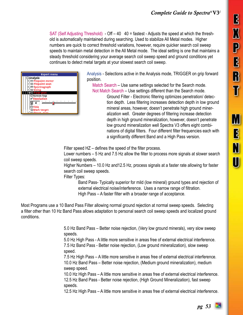 White’s Electronics Spectra V3i User Manual | Page 53 / 64