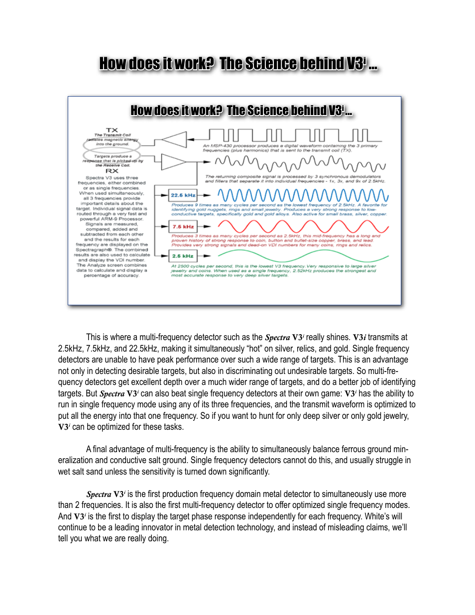 How does it work? the science behind v3 | White’s Electronics Spectra V3i User Manual | Page 7 / 64