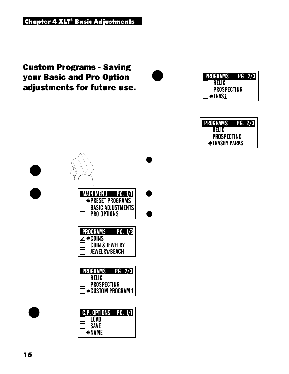 White’s Electronics Spectrum XLT User Manual | Page 16 / 56