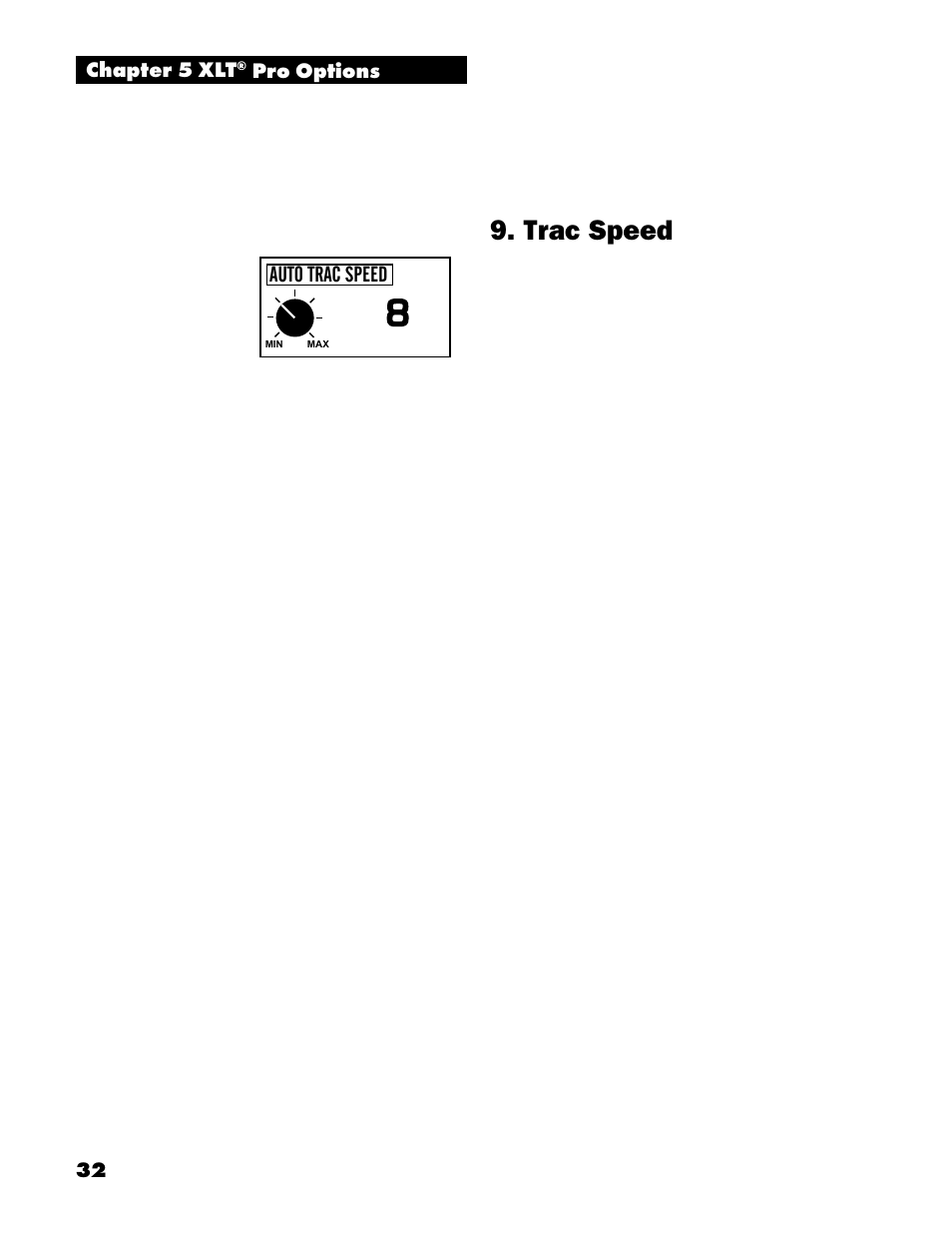 Trac speed | White’s Electronics Spectrum XLT User Manual | Page 32 / 56