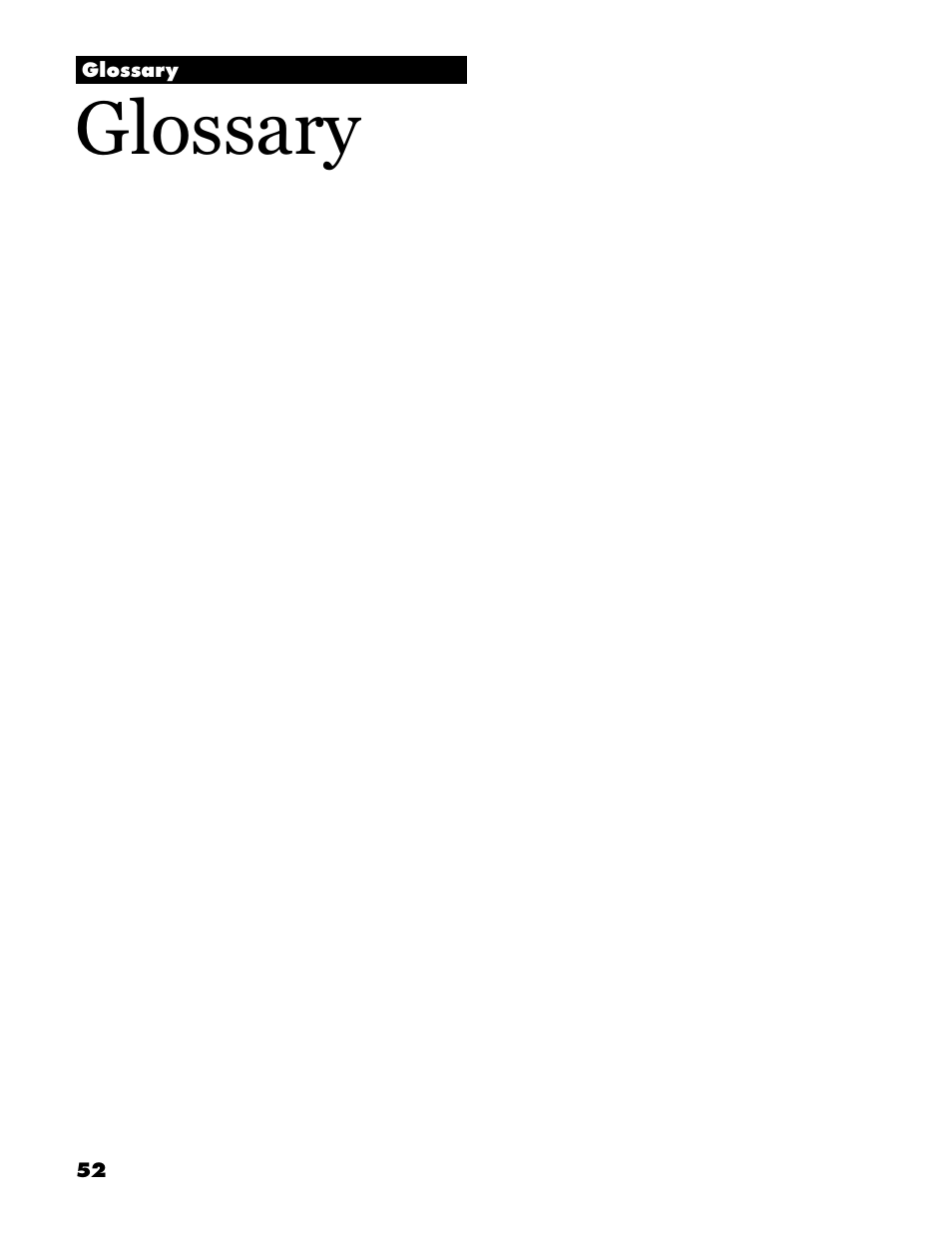 Glossary | White’s Electronics Spectrum XLT User Manual | Page 52 / 56