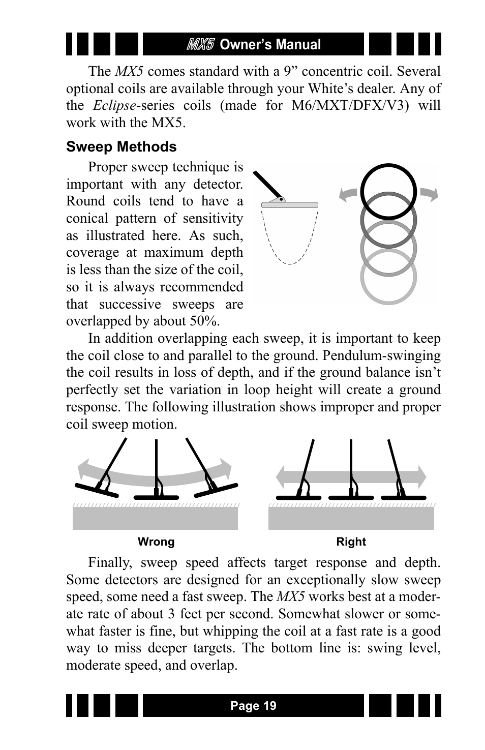 White’s Electronics MX5 User Manual | Page 19 / 24