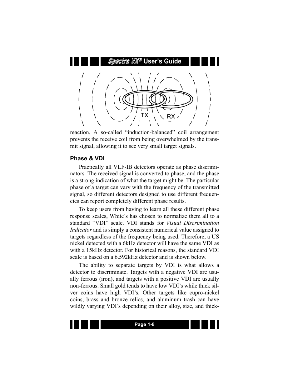 Phase & vdi, Spectra vx | White’s Electronics Spectra VX3 User Manual | Page 14 / 88