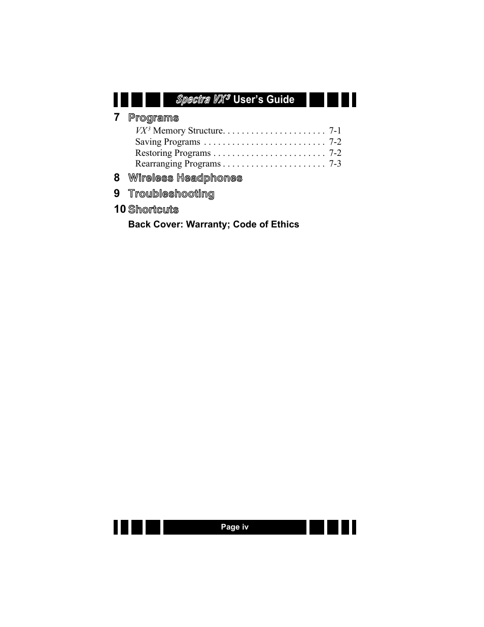 Spectra vx | White’s Electronics Spectra VX3 User Manual | Page 6 / 88