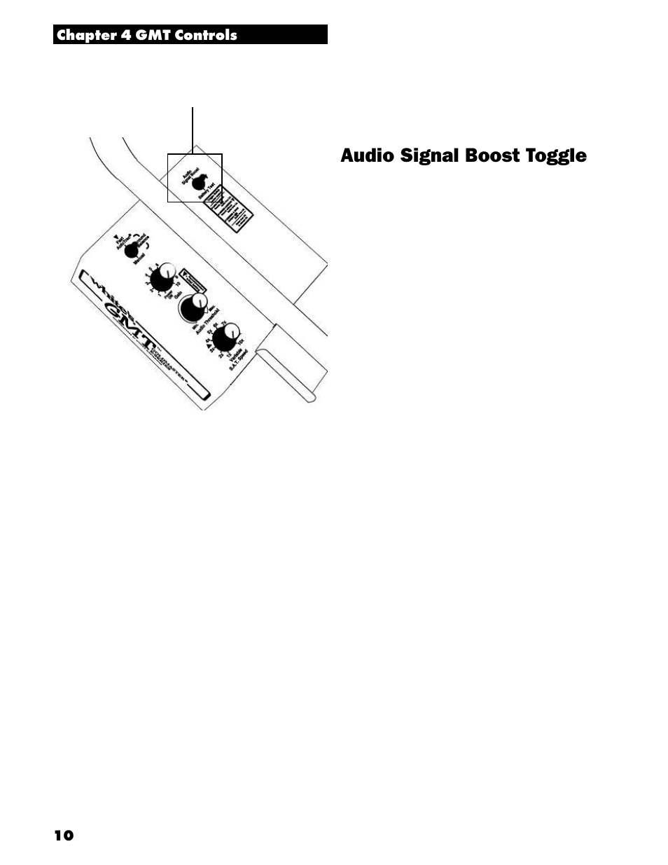 Audio signal boost toggle | White’s Electronics Goldmaster GMT User Manual | Page 12 / 30