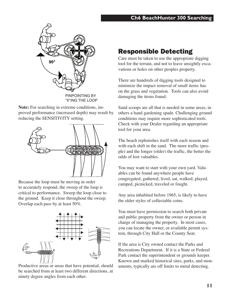 Responsible detecting | White’s Electronics Beach Hunter 300 User Manual | Page 11 / 16