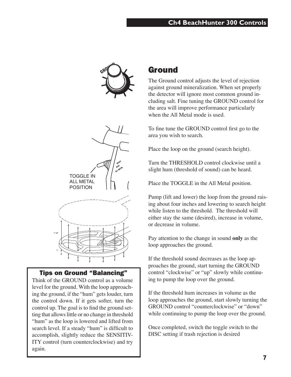 Ground | White’s Electronics Beach Hunter 300 User Manual | Page 7 / 16