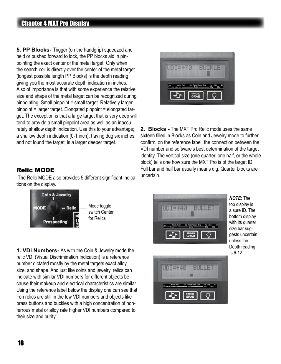 White’s Electronics MXT Pro User Manual | Page 16 / 40