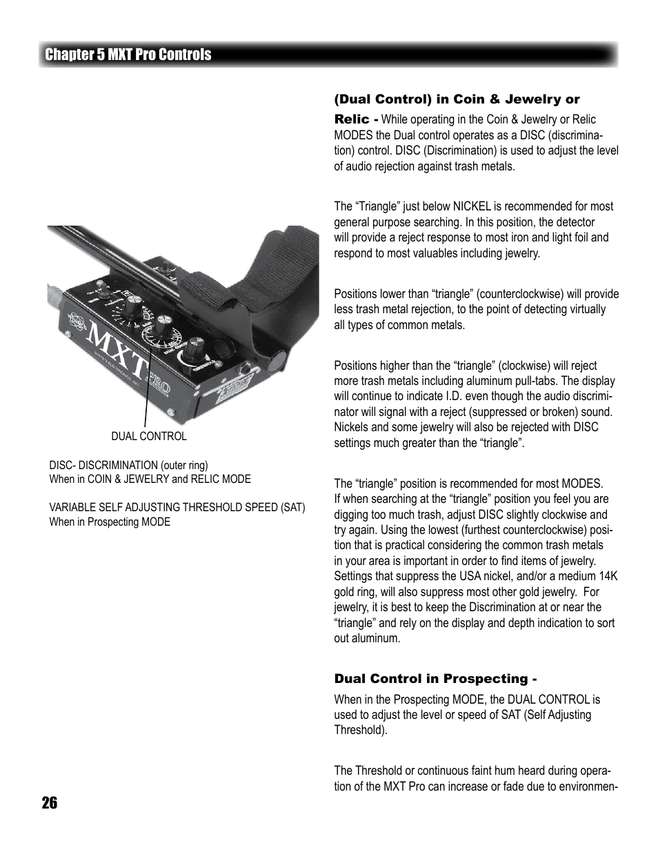 White’s Electronics MXT Pro User Manual | Page 26 / 40