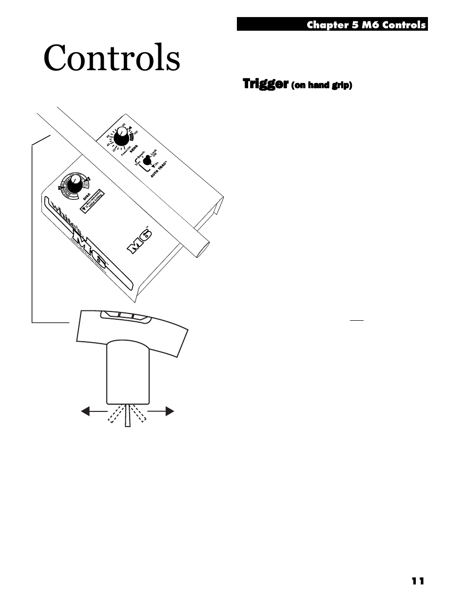 Controls, Trigger | White’s Electronics M6 User Manual | Page 13 / 32