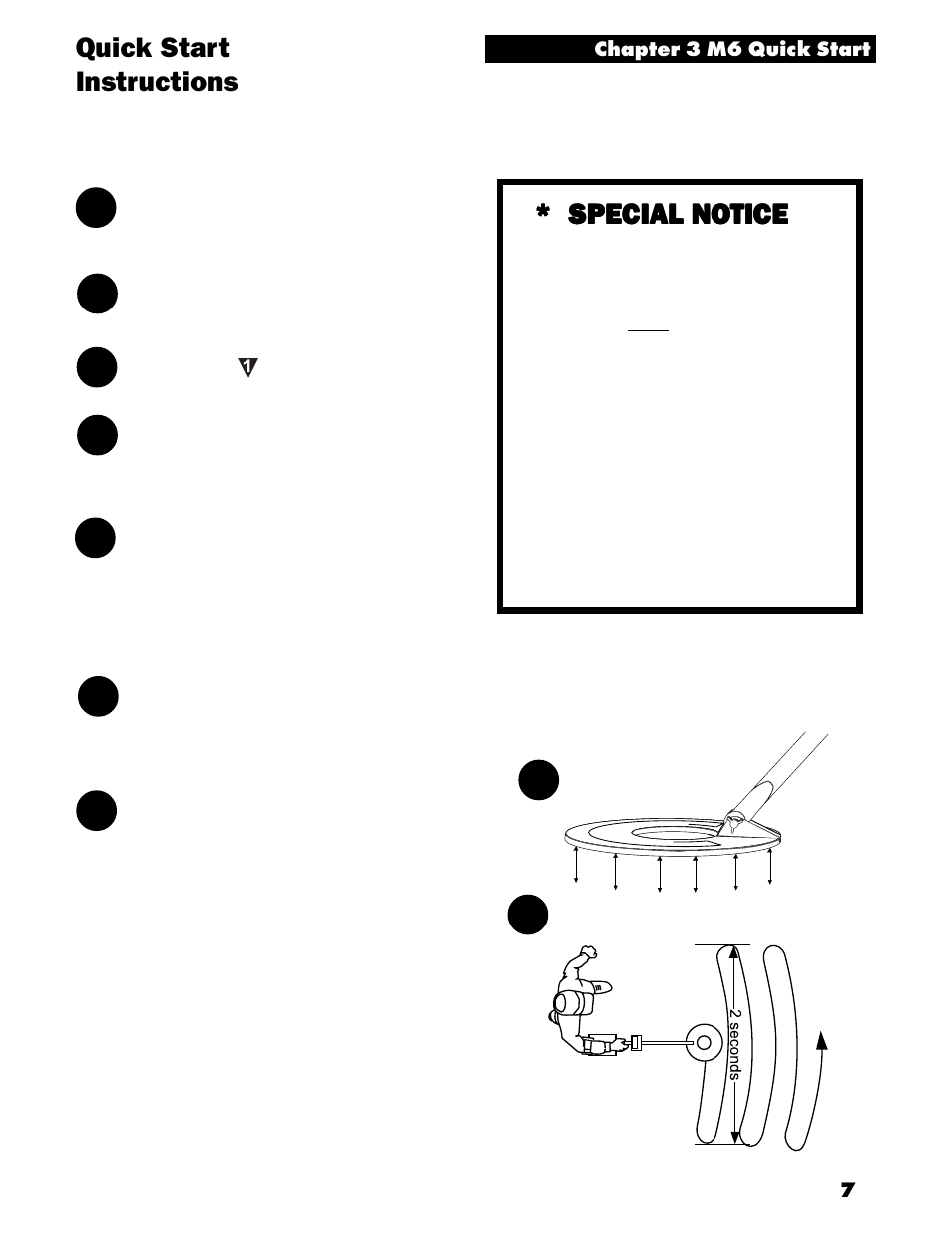 Quick start instructions | White’s Electronics M6 User Manual | Page 9 / 32