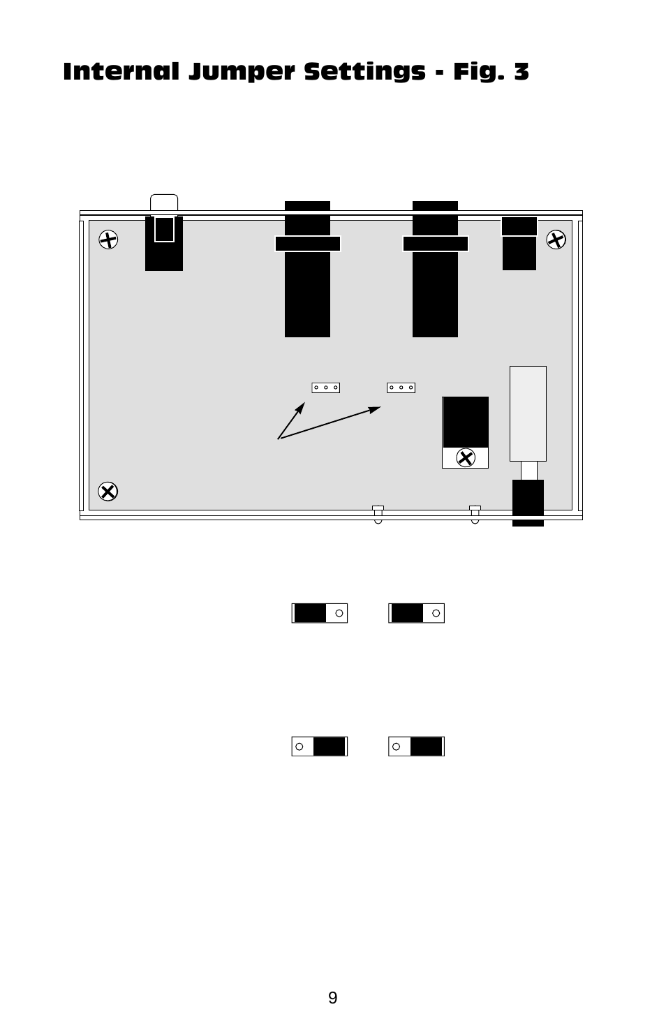 For 2 v rms (standard), For 1 v rms (-6 db option) jumpers jp1 & jp2, Jp1 jp2 | M-AUDIO Flying Cow User Manual | Page 9 / 12