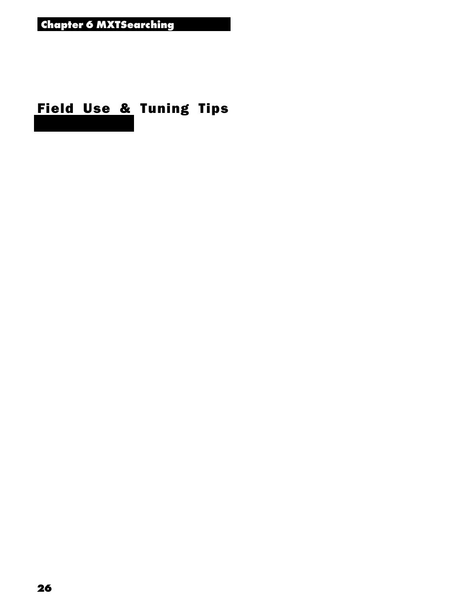 Field use & tuning tips | White’s Electronics MXT User Manual | Page 28 / 40