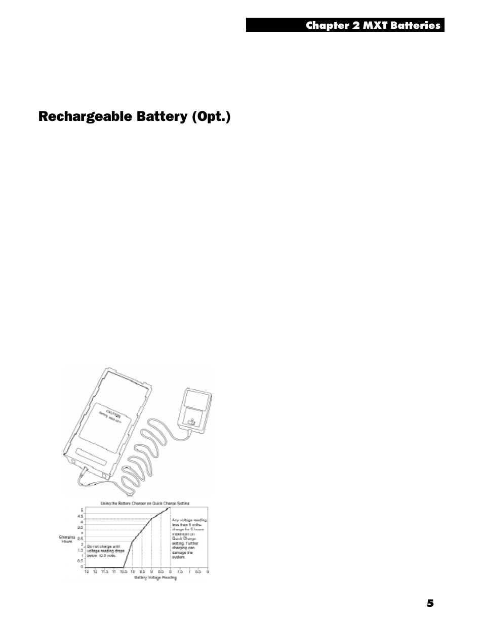 Rechargeable battery (opt.) | White’s Electronics MXT User Manual | Page 7 / 40