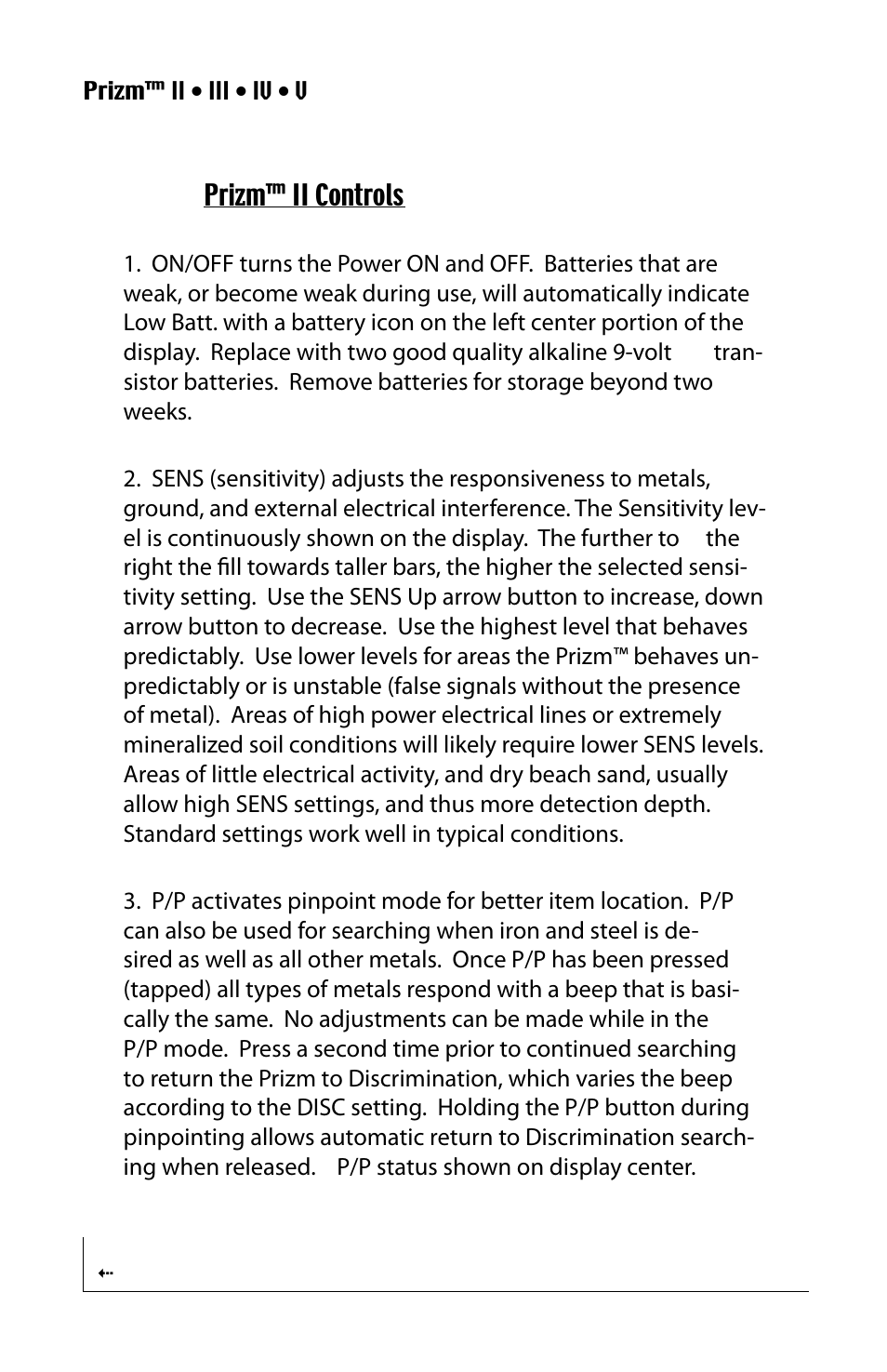 White’s Electronics Prizm Combined User Manual | Page 10 / 32