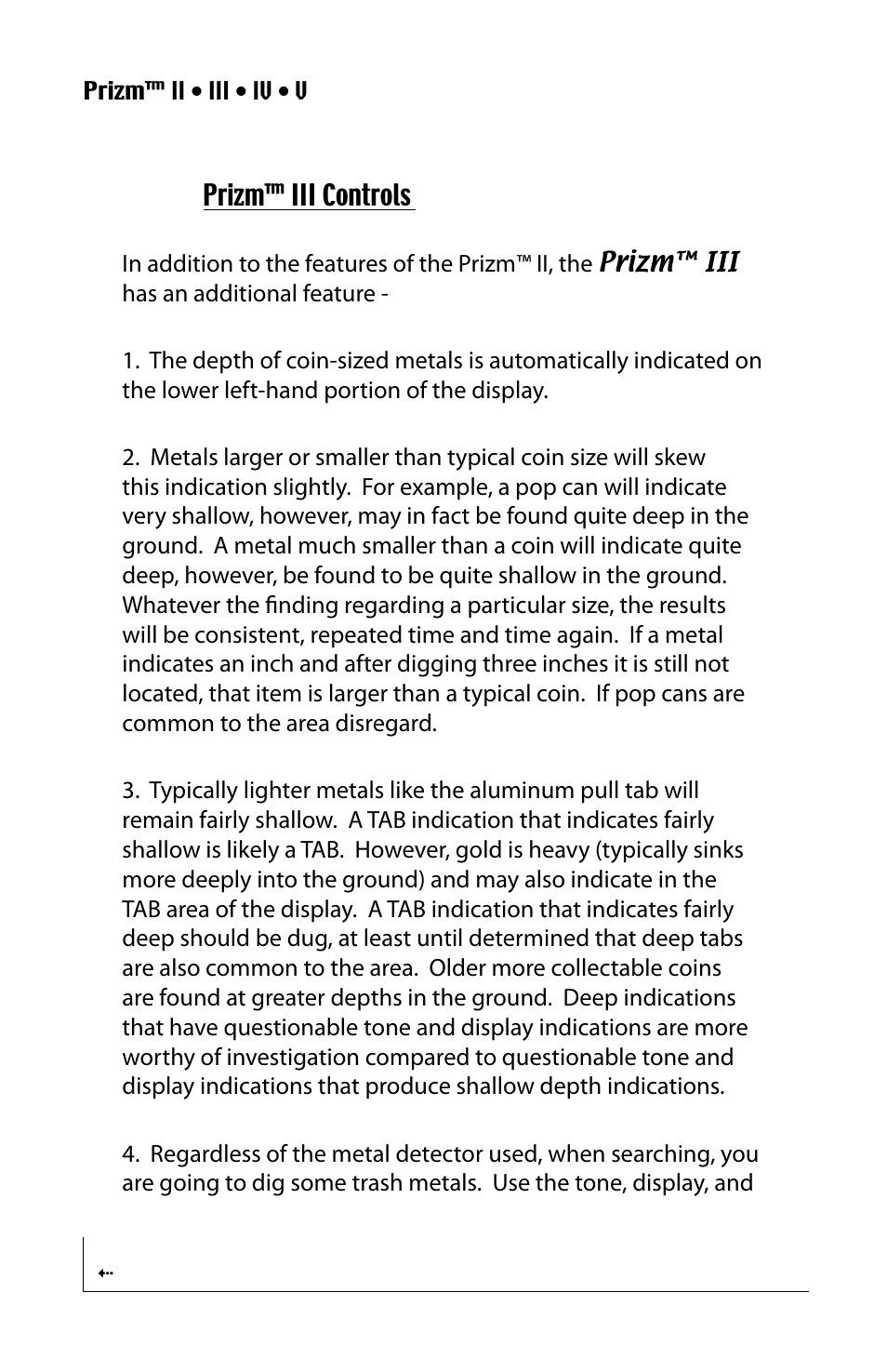 White’s Electronics Prizm Combined User Manual | Page 12 / 32