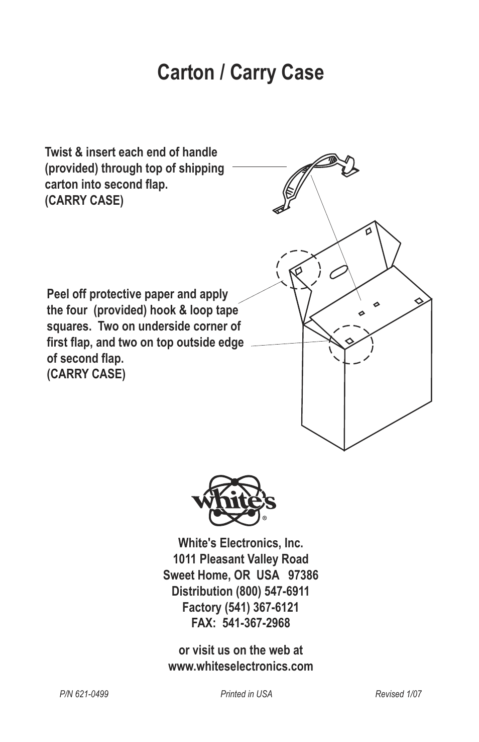 Carton / carry case | White’s Electronics TM 808 User Manual | Page 20 / 40