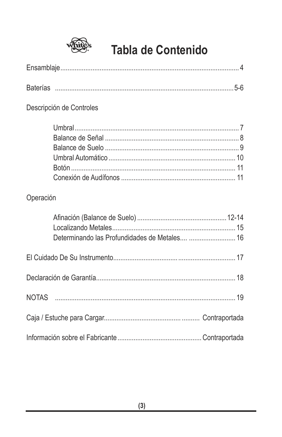 White’s Electronics TM 808 User Manual | Page 23 / 40