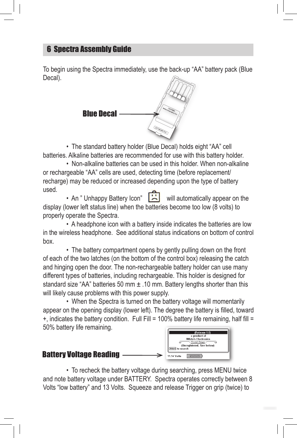 White’s Electronics Spectra V3 Assembly Guide User Manual | Page 6 / 16
