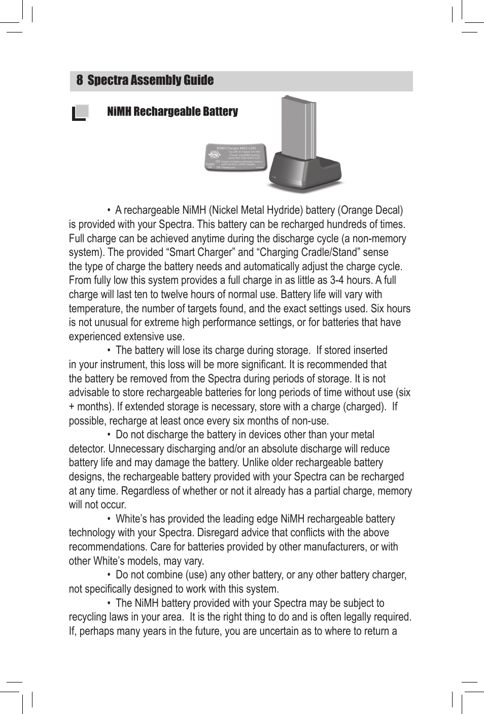 White’s Electronics Spectra V3 Assembly Guide User Manual | Page 8 / 16